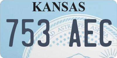 KS license plate 753AEC