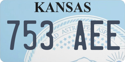 KS license plate 753AEE