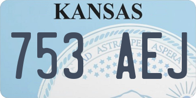 KS license plate 753AEJ