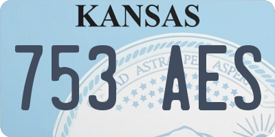 KS license plate 753AES
