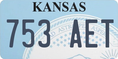KS license plate 753AET