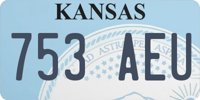 KS license plate 753AEU