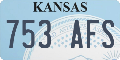 KS license plate 753AFS