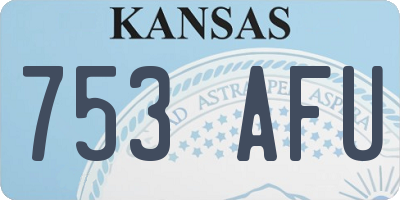 KS license plate 753AFU