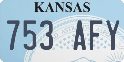 KS license plate 753AFY