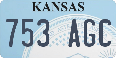 KS license plate 753AGC