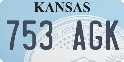 KS license plate 753AGK