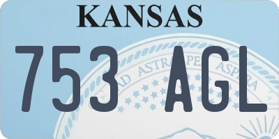 KS license plate 753AGL