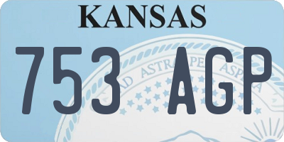 KS license plate 753AGP