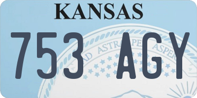 KS license plate 753AGY
