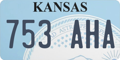 KS license plate 753AHA