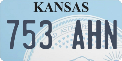 KS license plate 753AHN