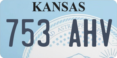 KS license plate 753AHV