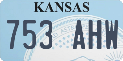 KS license plate 753AHW