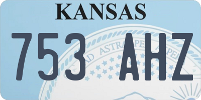 KS license plate 753AHZ