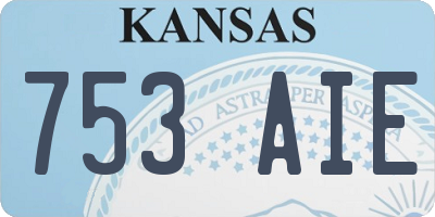 KS license plate 753AIE