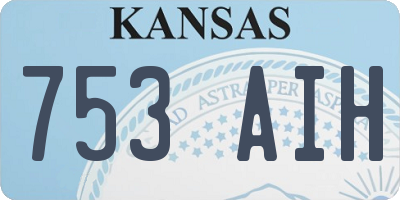 KS license plate 753AIH