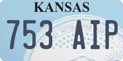 KS license plate 753AIP