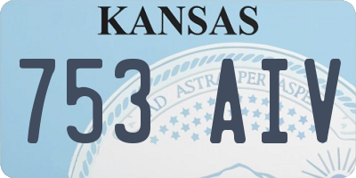 KS license plate 753AIV