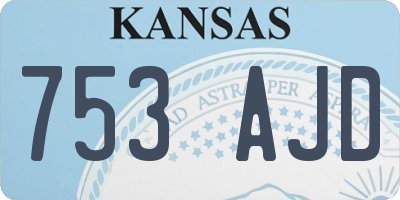 KS license plate 753AJD