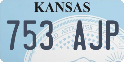 KS license plate 753AJP