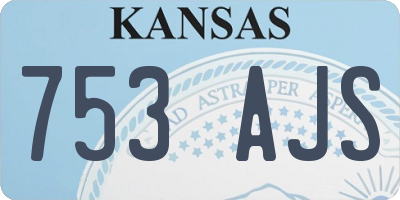 KS license plate 753AJS