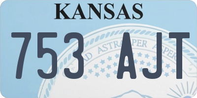 KS license plate 753AJT