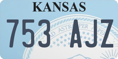 KS license plate 753AJZ