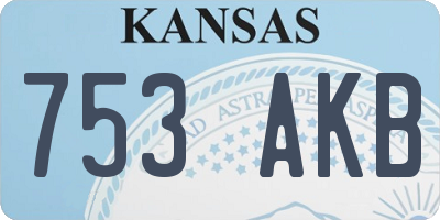 KS license plate 753AKB