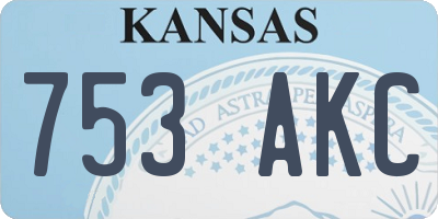 KS license plate 753AKC