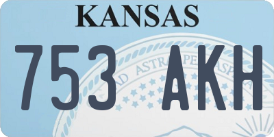 KS license plate 753AKH