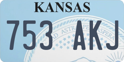 KS license plate 753AKJ