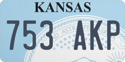 KS license plate 753AKP