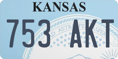 KS license plate 753AKT