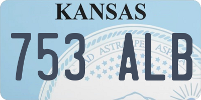 KS license plate 753ALB