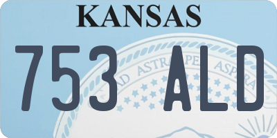KS license plate 753ALD
