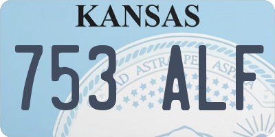 KS license plate 753ALF