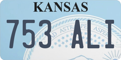KS license plate 753ALI
