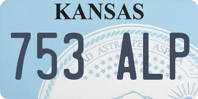 KS license plate 753ALP