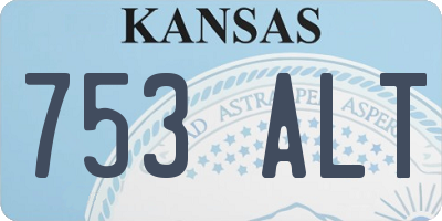 KS license plate 753ALT