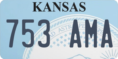 KS license plate 753AMA