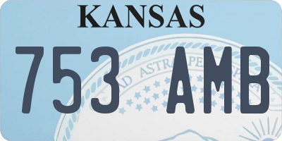 KS license plate 753AMB