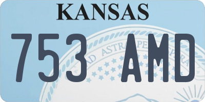 KS license plate 753AMD