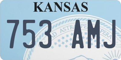 KS license plate 753AMJ