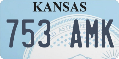 KS license plate 753AMK
