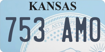 KS license plate 753AMO