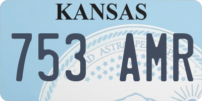 KS license plate 753AMR