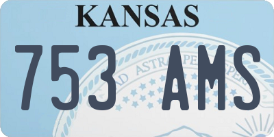 KS license plate 753AMS