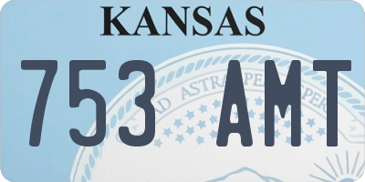 KS license plate 753AMT
