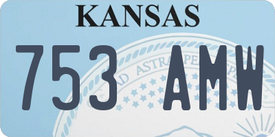 KS license plate 753AMW